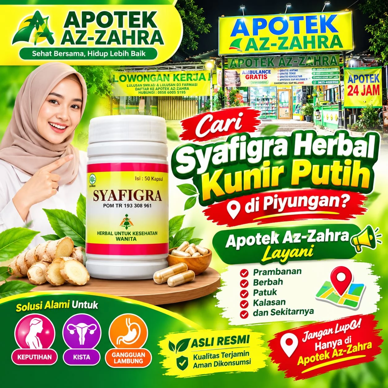 Cari Syafigra Herbal Kunir Putih Piyungan | Apotek Az-Zahra